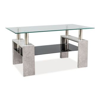  ŁAWA LISA II TRANSP./BETON 110X60X55 LISA2TBT Meble Signal 