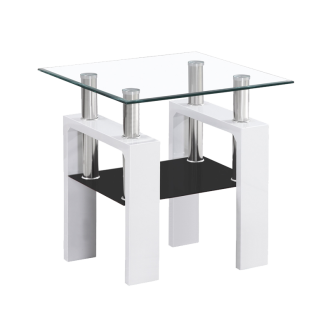  ŁAWA LISA D TRANSP./BIAŁY LAKIER 60x60x55 LISADVH1 Meble Signal 