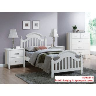  ŁÓŻKO LIZBONA 90X200 KOLOR BIAŁY LIZBONA90 Meble Signal 