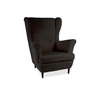  FOTEL LORD BARANEK CZARNY SVEN 19/ WENGE LORDBCW Meble Signal 