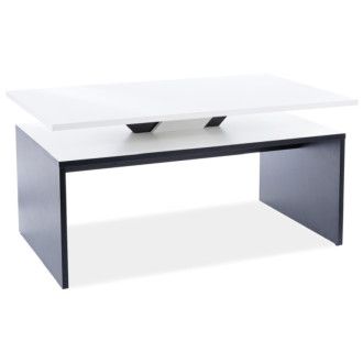  ŁAWA LOVA BIAŁY MAT / CZARNY MAT 100X60X50 LOVABMCM Meble Signal 