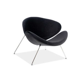  FOTEL MAJOR VELVET CZARNY BLUVEL 19 / CHROM MAJORV19CH Meble Signal 