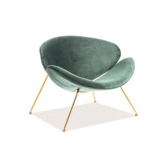 FOTEL MAJOR VELVET ZIELONY BLUVEL 78 / ZŁOTY MAJORV78ZL Meble Signal 
