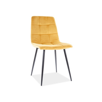  KRZESŁO MILA VELVET CZARNY STELAŻ/CURRY BLUVEL 68 MILAVCCU Meble Signal 