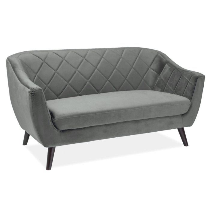  SOFA MOLLY 2 VELVET SZARY BLUVEL 14 / WENGE (T) MOLLY2V14SZ Meble Signal 