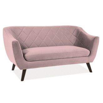  SOFA MOLLY 2 VELVET RÓŻ ANTYCZNY BLUVEL 52 / WENGE (T) MOLLY2V52R Meble Signal 
