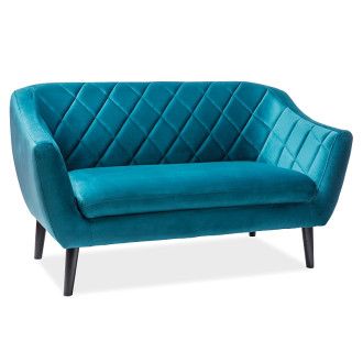  SOFA MOLLY 2 VELVET TURKUSOWY BLUVEL 85 / WENGE (T) MOLLY2V85TU Meble Signal 