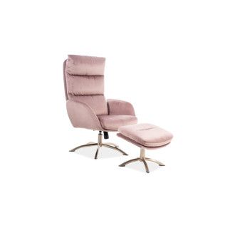  FOTEL MONROE VELVET RÓŻ ANTYCZNY BLUVEL 52 MONROEVRA Meble Signal 