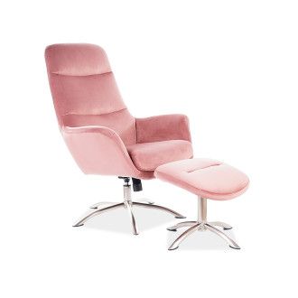  FOTEL NIXON VELVET ANTYCZNY RÓŻ BLUVEL 52 NIXONVRA Meble Signal 