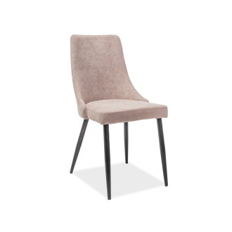 KRZESŁO NOBEL CZARNY STELAŻ BEŻ TAP.126 NOBELCBE