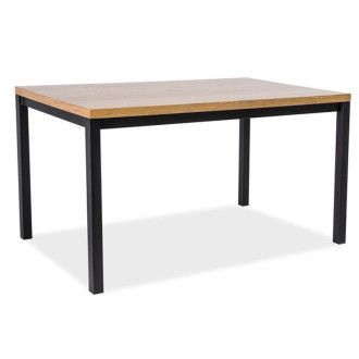  STÓŁ NORMANO LITY DĄB/CZARNY 120x80 NORMANOLDC120 Meble Signal 