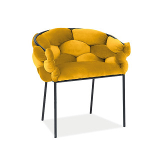 KRZESŁO NORTE VELVET CZARNY STELAŻ / CURRY BLUVEL 68 NORTEVCCU