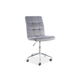  FOTEL OBROTOWY Q-020 VELVET SZARY BLUVEL14 OBRQ020VSZ Meble Signal 