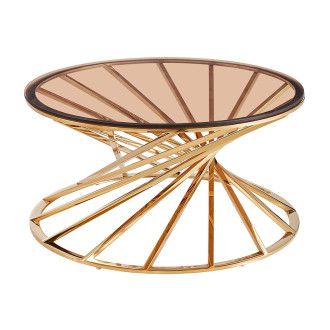  ŁAWA OTTAVIA A SZKŁO DYMIONE BURSZTYNOWE/ZŁOTY FI 80 OTTAVIAACTZL Meble Signal 