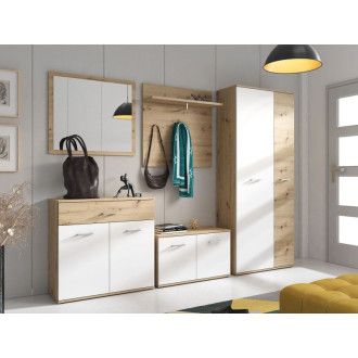  PRZEDPOKÓJ ZESTAW P-011 DĄB ARTISAN / BIAŁY MAT P011DABM Meble Signal 