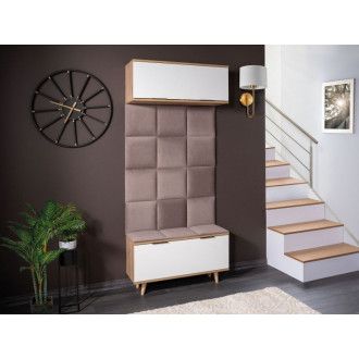  PRZEDPOKÓJ ZESTAW P-012 DĄB ARTISAN / BIAŁY MAT+PANELE TAP. BEŻ P012DABM Meble Signal 