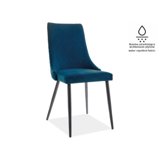 KRZESŁO PIANO B MATT VELVET 79 CZARNY STELAŻ / GRANATOWY PIANOBMVCGR