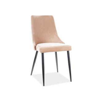 KRZESŁO PIANO B VELVET CZARNY STELAŻ/BEŻ BLUVEL 28 PIANOBVCBE