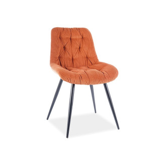 KRZESŁO PRAGA SZTRUKS CZARNY STELAŻ/CYNAMONOWY FJORD 42 PRAGASCCY