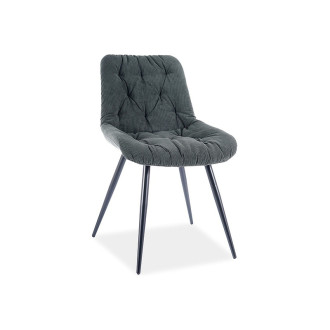 KRZESŁO PRAGA SZTRUKS CZARNY STELAŻ/ZIELONY FJORD 79 PRAGASCZ