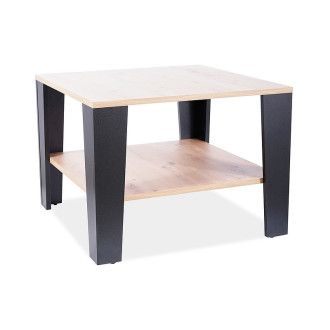  ŁAWA QUADRA DĄB WOTAN / CZARNY 67X67 QUADRADWC Meble Signal 