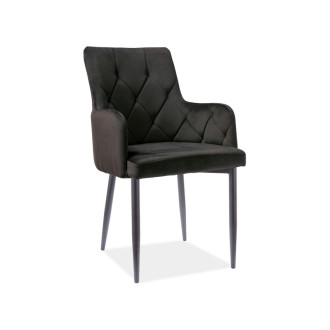 KRZESŁO RICARDO B VELVET CZARNY STLEAŻ / CZARNY BLUVEL19 RICARDOBVCC