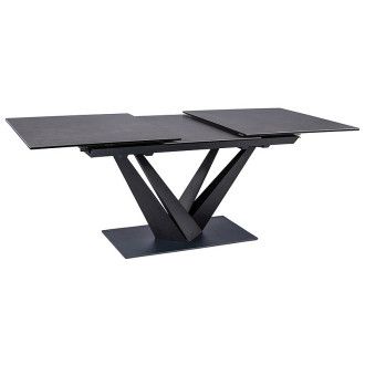  STÓŁ SORENTO CERAMIC CZARNY EFEKT MARMURU/CZARNY MAT 160(220)X90 SORENTOCC160 Meble Signal 