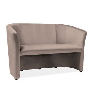  SOFA TM-2 VELVET BEŻOWY BLUVEL 28 / WENGE TM2V28 Meble Signal 