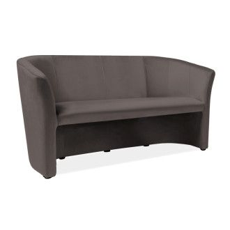  SOFA TM-3 VELVET SZARY BLUVEL 14 / WENGE TM3V14 Meble Signal 