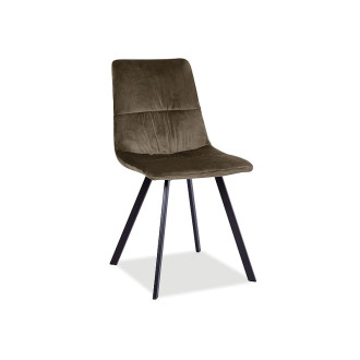 KRZESŁO TOLEDO VELVET CZARNY STELAŻ / BRĄZ BLUVEL 48 TOLEDOVCBR