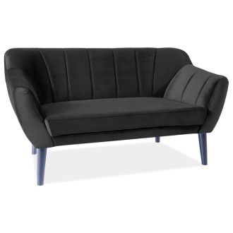  SOFA TREFL 2 VELVET KOLOR CZARNY BLUVEL 19 / WENGE TREFL2V19W Meble Signal 