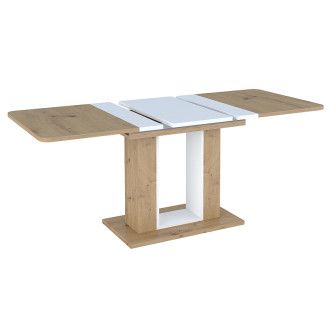  STÓŁ TWINS DĄB ARTISAN / BIAŁY MAT 140(180)X80 TWINSDAB140 Meble Signal 