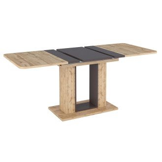  STÓŁ TWINS DĄB WOTAN / BRĄZ 140(180)X80 TWINSDWBR140 Meble Signal 