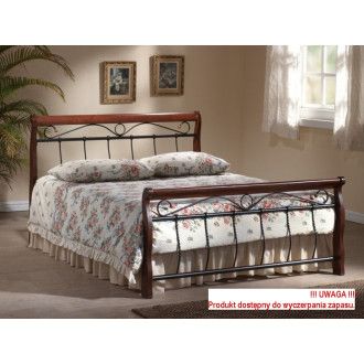  ŁÓŻKO VENECJA 120X200 ANTYCZNA CZEREŚNIA/CZARNY VENECJA5AC Meble Signal 