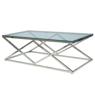  ŁAWA ZEGNA A TRANSPARENTNY/SREBRNY 120X60 ZEGNAAS Meble Signal 