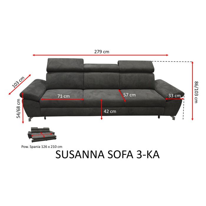  Benix sofa Susanna 3os. Benix 