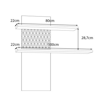 FORTE AKSANA PÓŁKA WISZĄCA AKNB01L