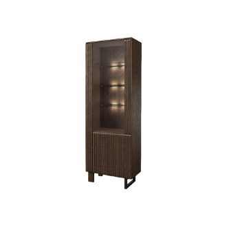 MEBIN MEBLE ISLA Witryna pojedyncza 1DS1D lewa z oświetleniem