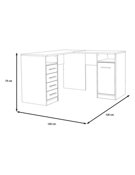 FORTE NET106 Biurko narożne OFDB125 kolor 120