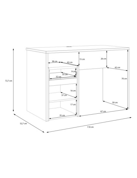 FORTE MODULTRICK Biurko MDUB111 kolor C827