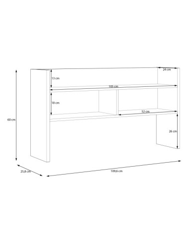 FORTE MODULTRICK Nadstawka do biurka MDUN121 kolor M957