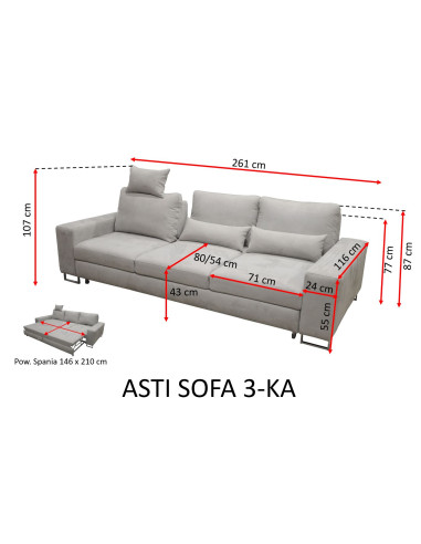 Benix Meble Sofa Asti