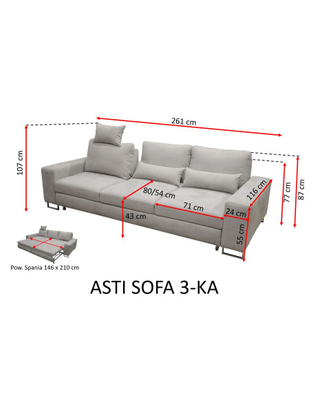 Benix Meble Sofa Asti