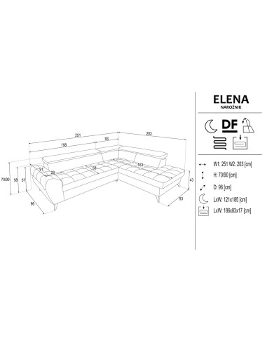 Benix Meble Narożnik Elena
