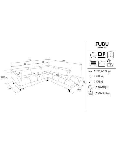 Benix Meble Narożnik Fubu