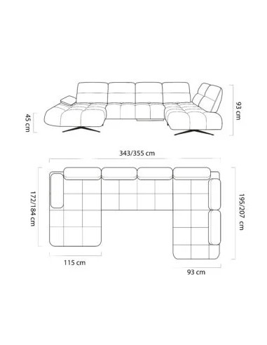 WERSAL NAROŻNIK FALCAO XL