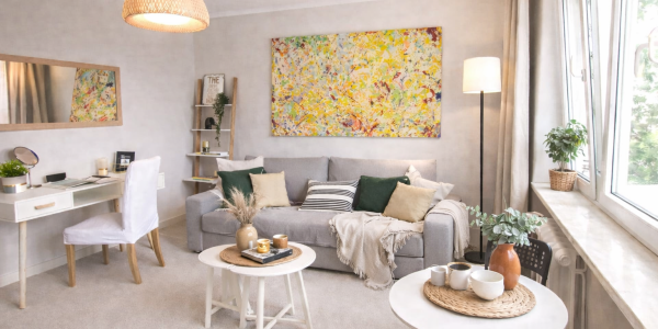 MAŁY SALON W BLOKU – 7 BŁĘDÓW, KTÓRE ZABIERAJĄ PRZESTRZEŃ 